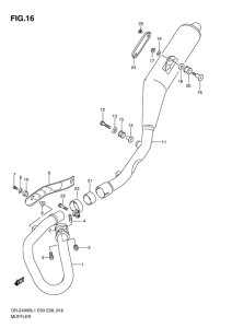 DR-Z400 Muffler comp