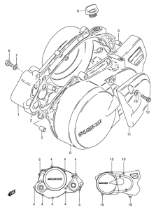 RG50 Crankcase cover ass`y  (v