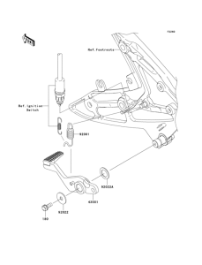 EX650 Педаль тормоза