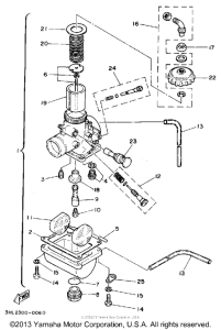 YZ80D Карбюратор