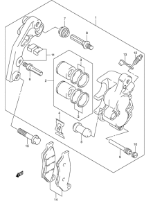 DR-Z400 Передний суппорт