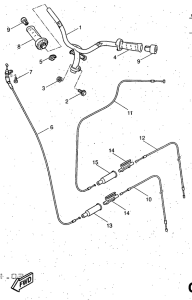 YQ50 Steering handle. cable