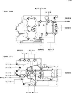 EJ650 Болты крепления картера