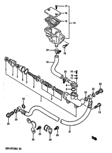 GSX-R1100 Задний тормозной цилиндр
