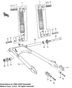 KZ400 Swing arm / shock absorbers