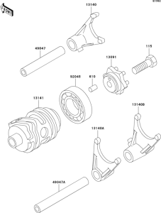  Валы и вилки переключения передач