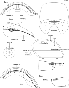  Decals(ebony / red)(vn1500-l3h)