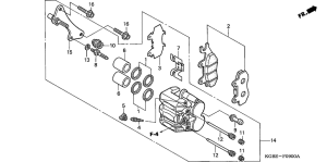 VT125 Передний суппорт