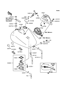 VN1500 Топливный бак