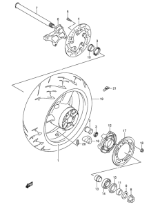 GSX-R1000 Rear wheel complete assy