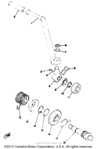 RD125C Кик стартер