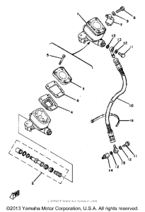 TZ250H Главный тормозной цилиндр