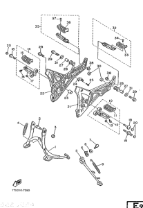 FJ1200 Stand. footrest