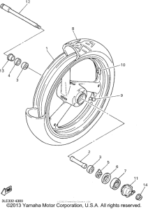 FZR1000G Переднее колесо