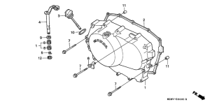 VT600C Крышка картера правая