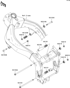 ZX600 Крепление двигателя