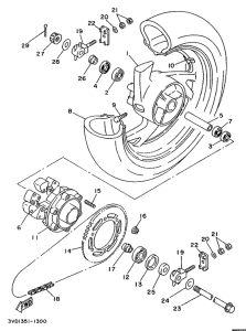 TDM850 Переднее колесо