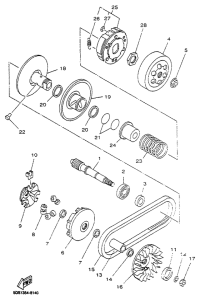 YP125R Сцепление