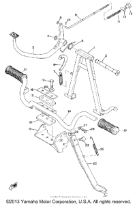 RD200B Stand footrest brake pedal