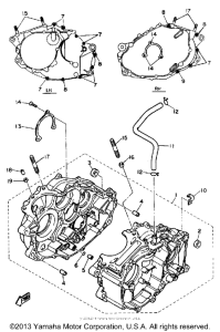 SRX600S Картер двигателя