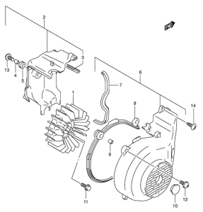 UE125 Вентилятор охлаждения