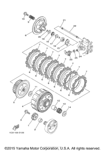YZ125T1 Сцепление