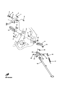 WR400F Support & repose pied