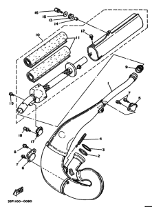 YZ250WR YZ250WRA Выхлоп