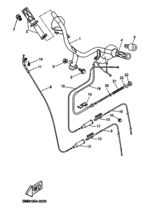 CW50 Steering handle. cable