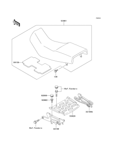 KLE500 Сиденье
