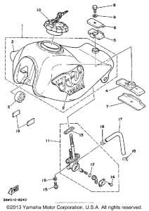 TW200WC Топливный бак
