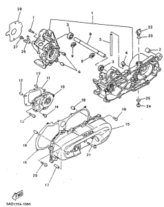 YN50R Картер двигателя