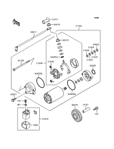 ZX1100 Starter motor / starter clutch