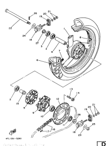 TZR125 Переднее колесо