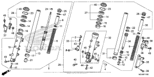 GL1800 Передняя вилка