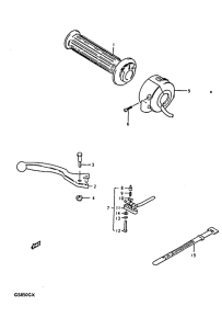 GS850 Right handle switch