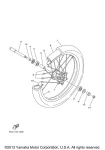 YZ250FP Переднее колесо