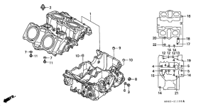VFR400R Картер в сборе