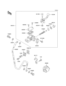 KX500 Передний тормозной цилиндр