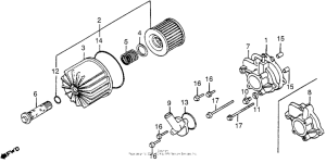 GL1200I Oil filter + water pump cover