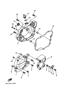 TZM50R Crankcase cover ass`y  (v