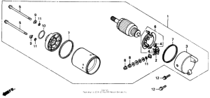 VTR250 Starter motor 89-90