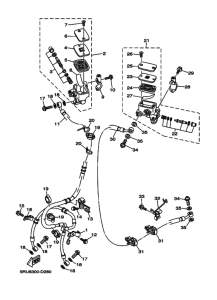 YP400G Передний тормозной цилиндр