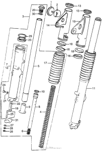 CB750 Передняя вилка