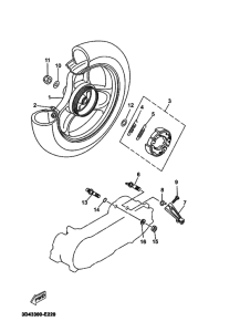 CS50Z Rear wheel complete assy