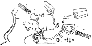 VF700S Control lever + switches + cables