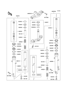 EX500 Вилка передней оси