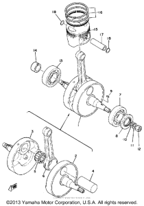 SR500H Crankshaft-piston