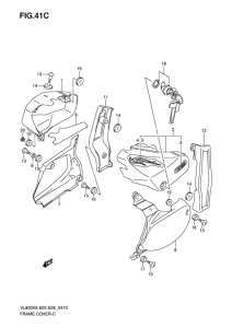 VL800 Обтекатель задний