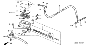 VFR800 Главный цилиндр сцепления